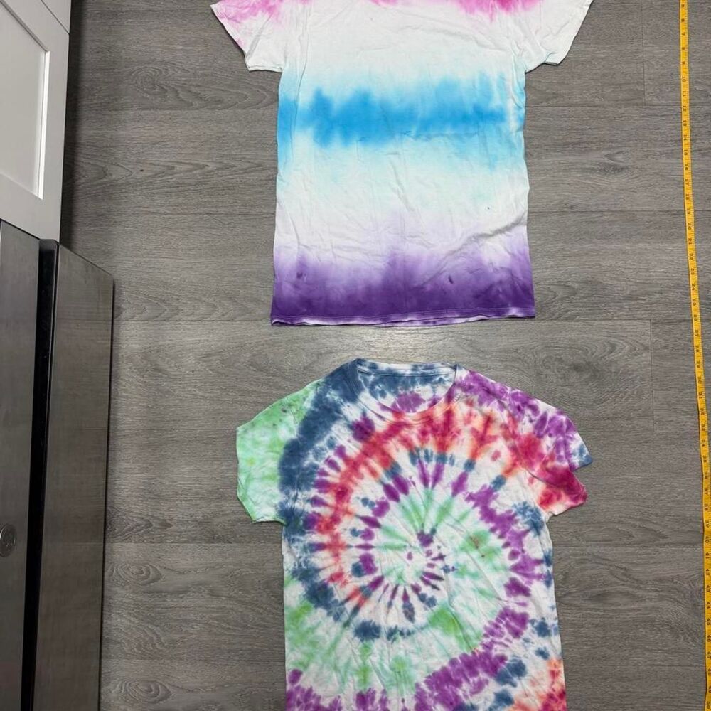 Fruit-of-the-loom 2x Vintage 90s Tie Dye Cotton T-Shirts